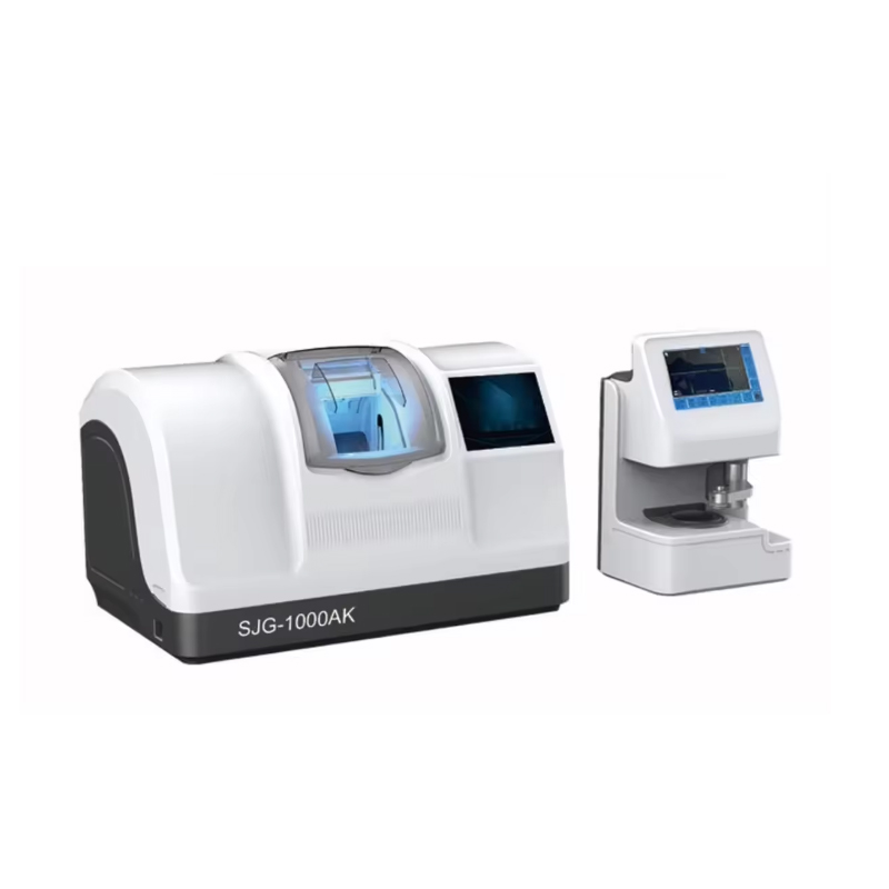 Máquina óptica automática de bordes de lentes SJG-1000AK con pantalla táctil para gafas de medio marco con bordes de lentes oftálmicas